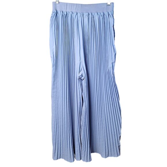 Free People Movemen LIft Off pleated wide leg pillow pants blue nylon small - Picture 3 of 7